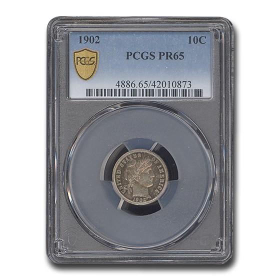 1902 Barber Dime PR-65 PCGS 1902 Barber Dime PR-65 PCGS